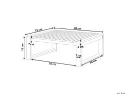 Tavolino da giardino TIMOR 90 cm 75 cm Legno di acacia certificato Marrone chiaro