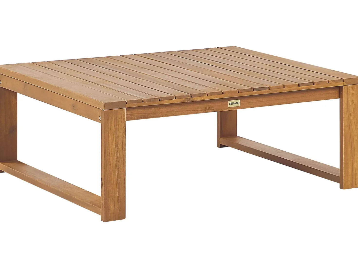 Tavolino da giardino TIMOR 90 cm 75 cm Legno di acacia certificato Marrone chiaro