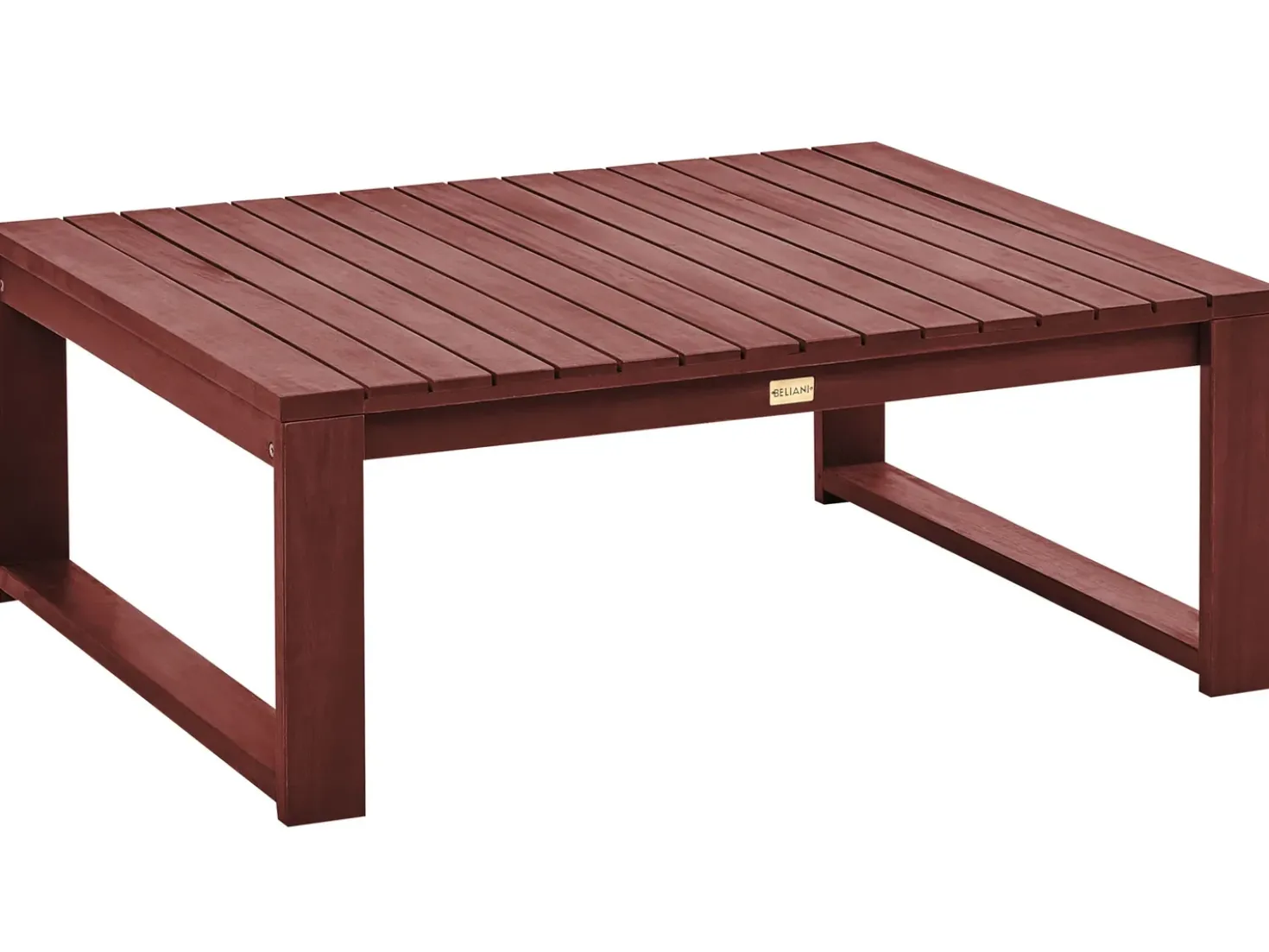 Tavolino da giardino TIMOR 90 cm 75 cm Legno d'acacia Rosso scuro