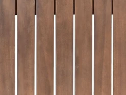 Tavolino da giardino TIMOR 90 cm 75 cm Legno di acacia certificato Marrone scuro