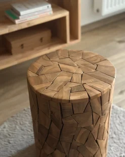 Tavolino DAWSON Legno di teak Marrone