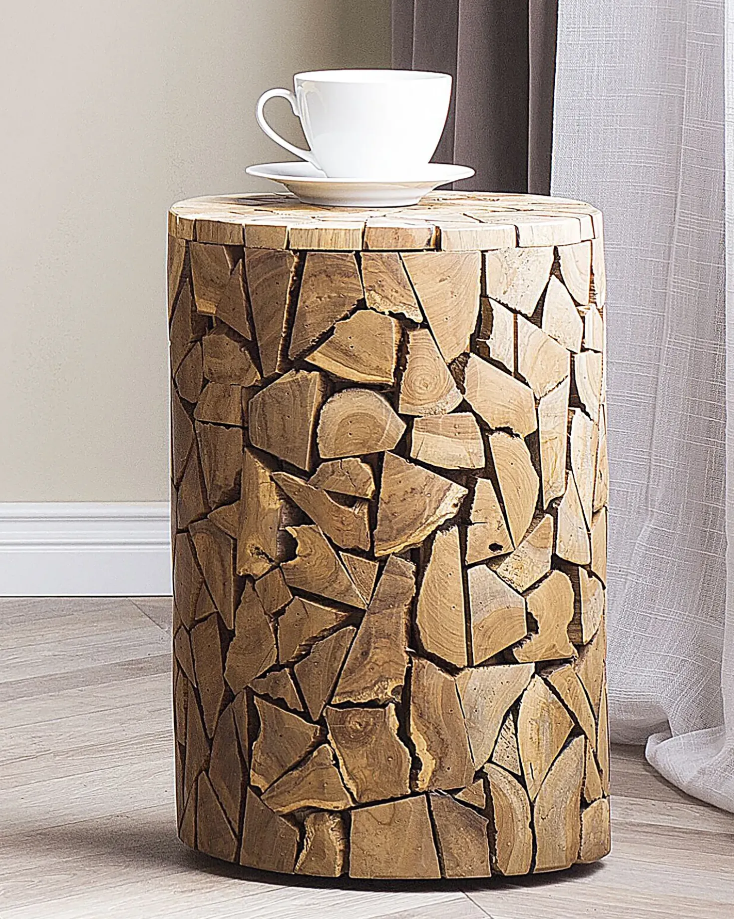 Tavolino DAWSON Legno di teak Marrone