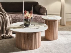 Tavolino DORA Ceramica Marrone