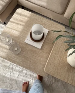 Tavolino DUSON Effetto travertino