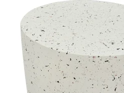 Tavolino EDOLO 37 cm 37 cm Effetto terrazzo Terrazzo Bianco