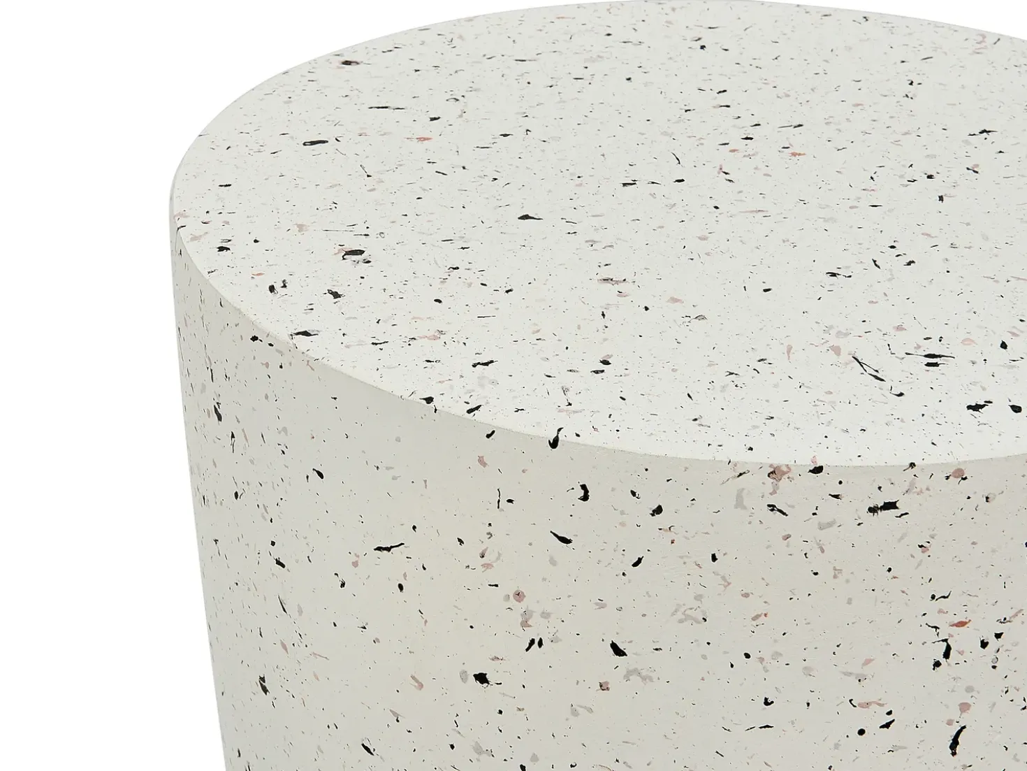 Tavolino EDOLO 37 cm 37 cm Effetto terrazzo Terrazzo Bianco