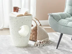 Tavolino EDOLO 37 cm 37 cm Effetto terrazzo Terrazzo Bianco