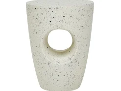 Tavolino EDOLO 37 cm 37 cm Effetto terrazzo Terrazzo Bianco