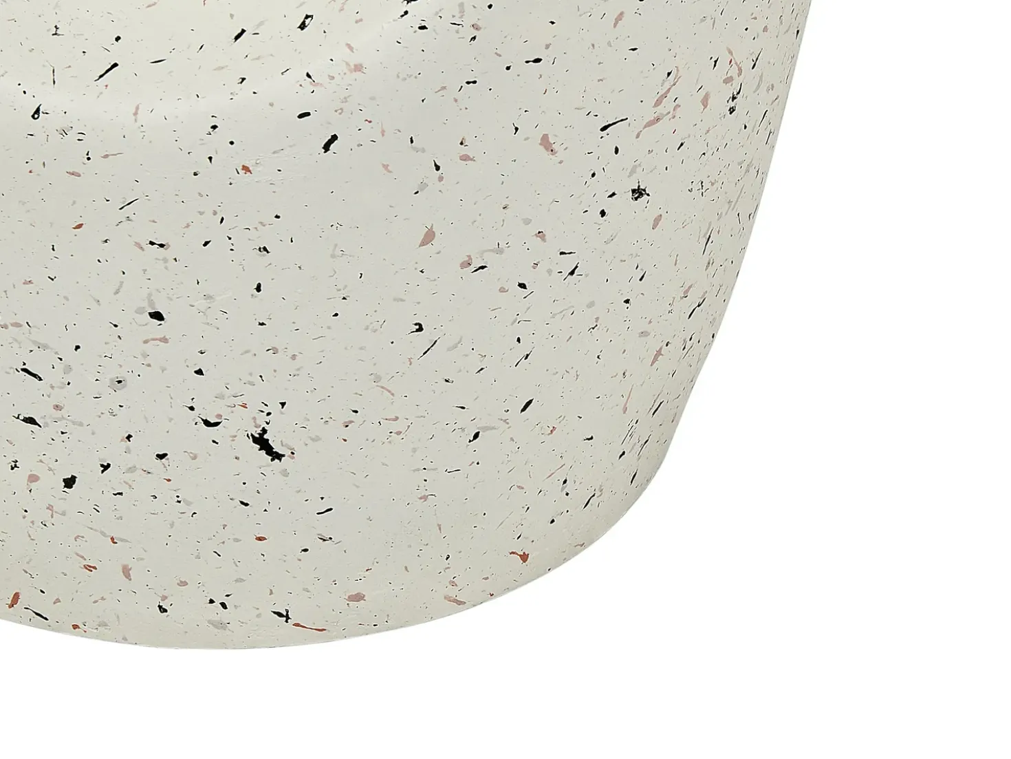 Tavolino EDOLO 37 cm 37 cm Effetto terrazzo Terrazzo Bianco