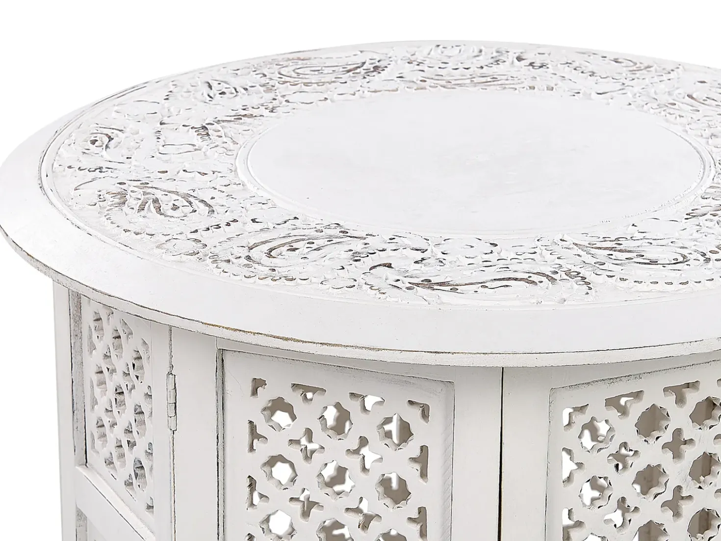 Tavolino ELARA Legno di mango Bianco