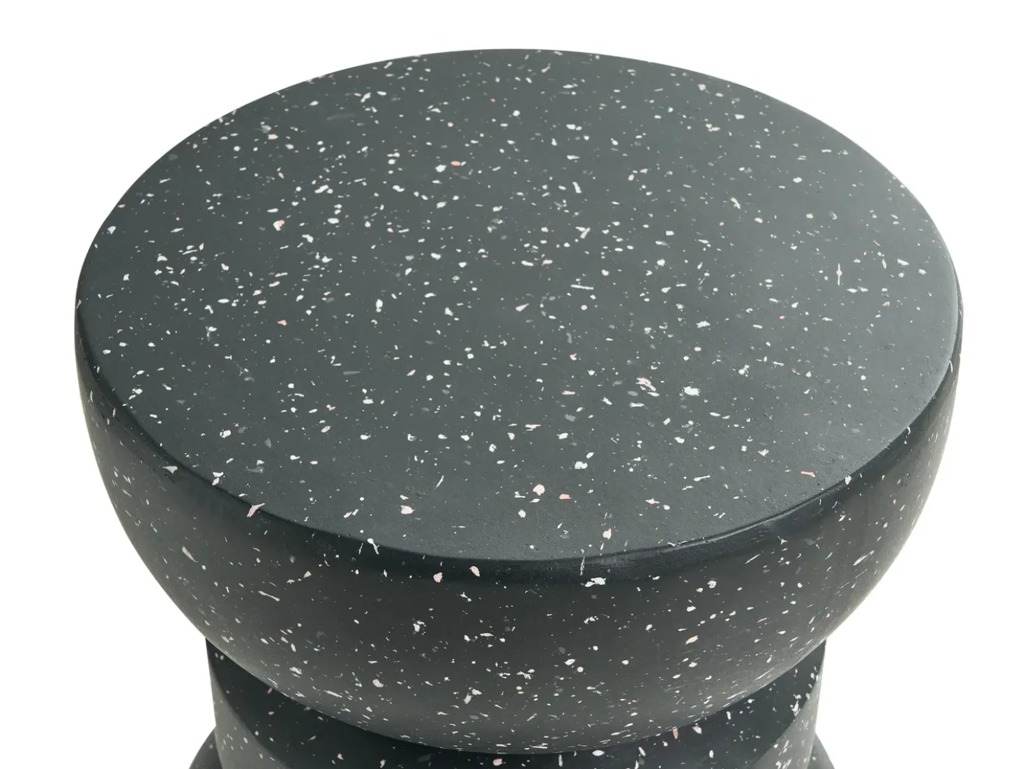Tavolino FALIRO 37 cm 37 cm Effetto terrazzo Terrazzo Nero