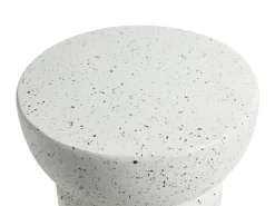 Tavolino FALIRO 37 cm 37 cm Effetto terrazzo Terrazzo Bianco