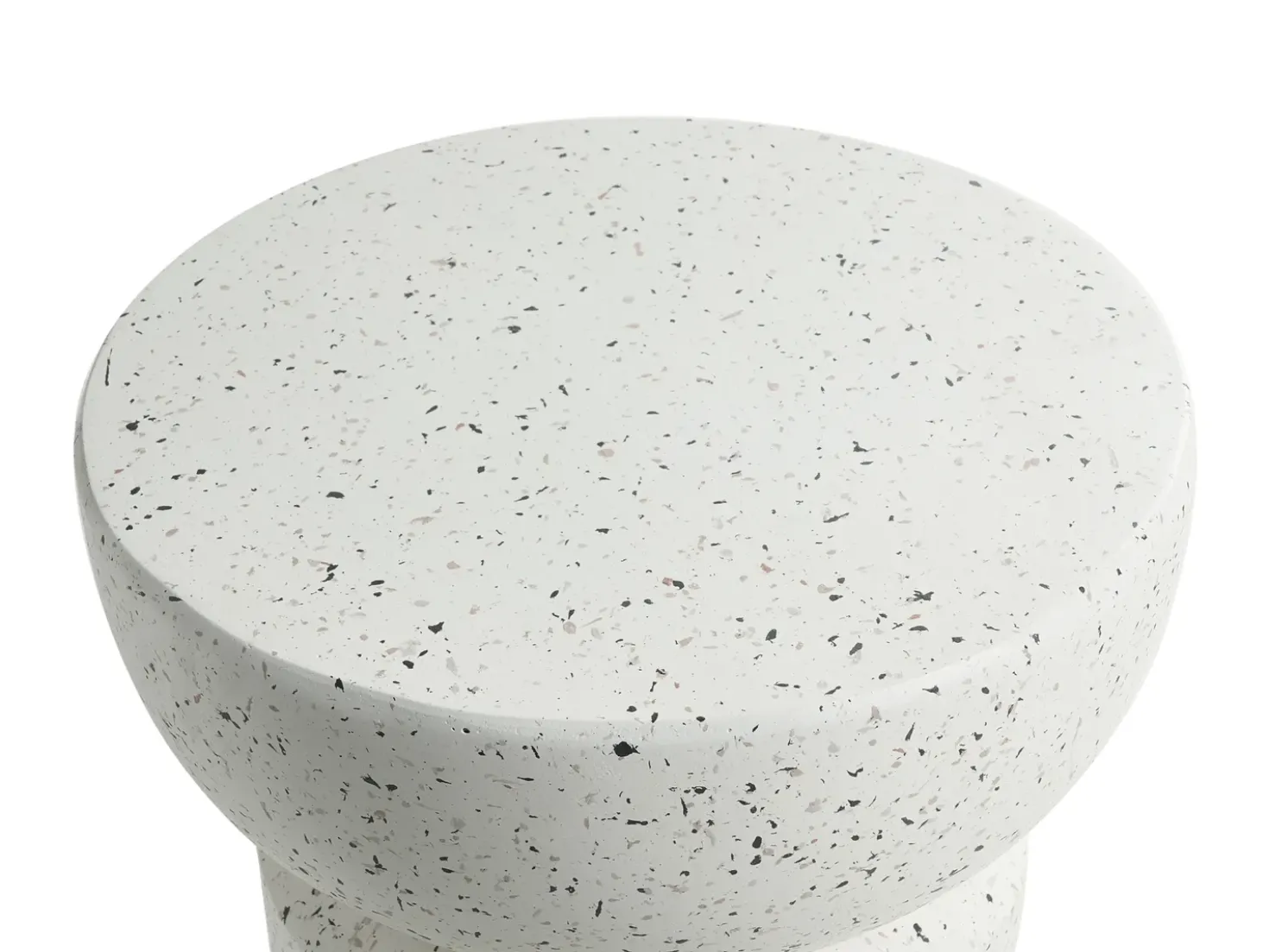 Tavolino FALIRO 37 cm 37 cm Effetto terrazzo Terrazzo Bianco
