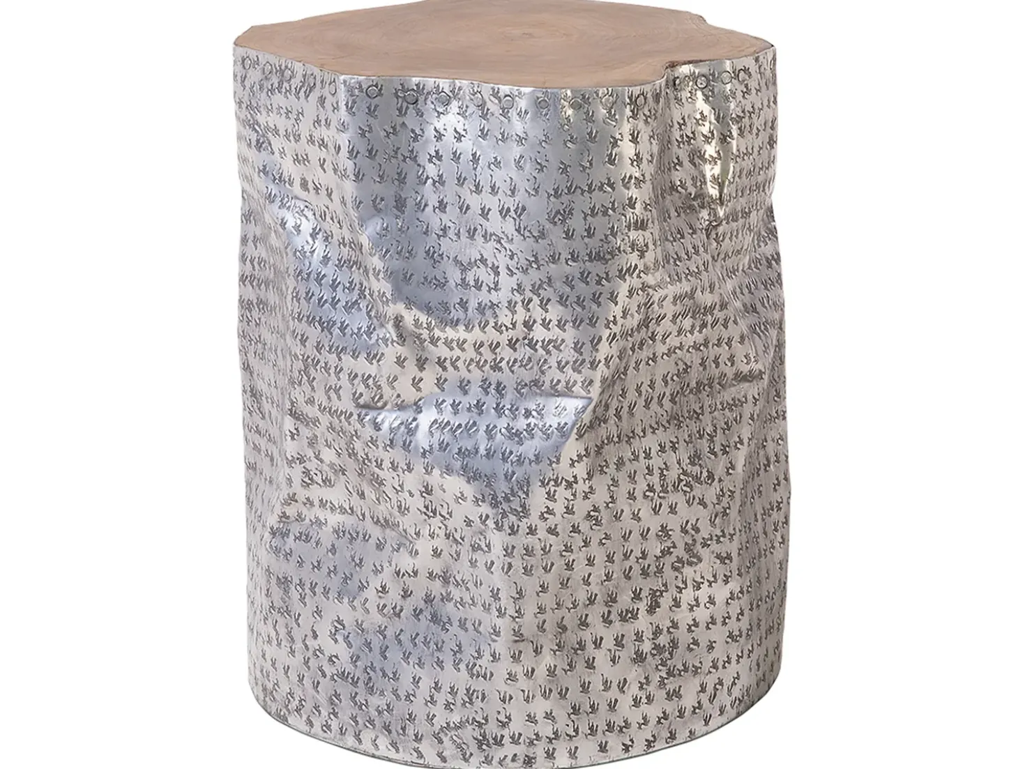 Tavolino GORDON Legno di teak Argento
