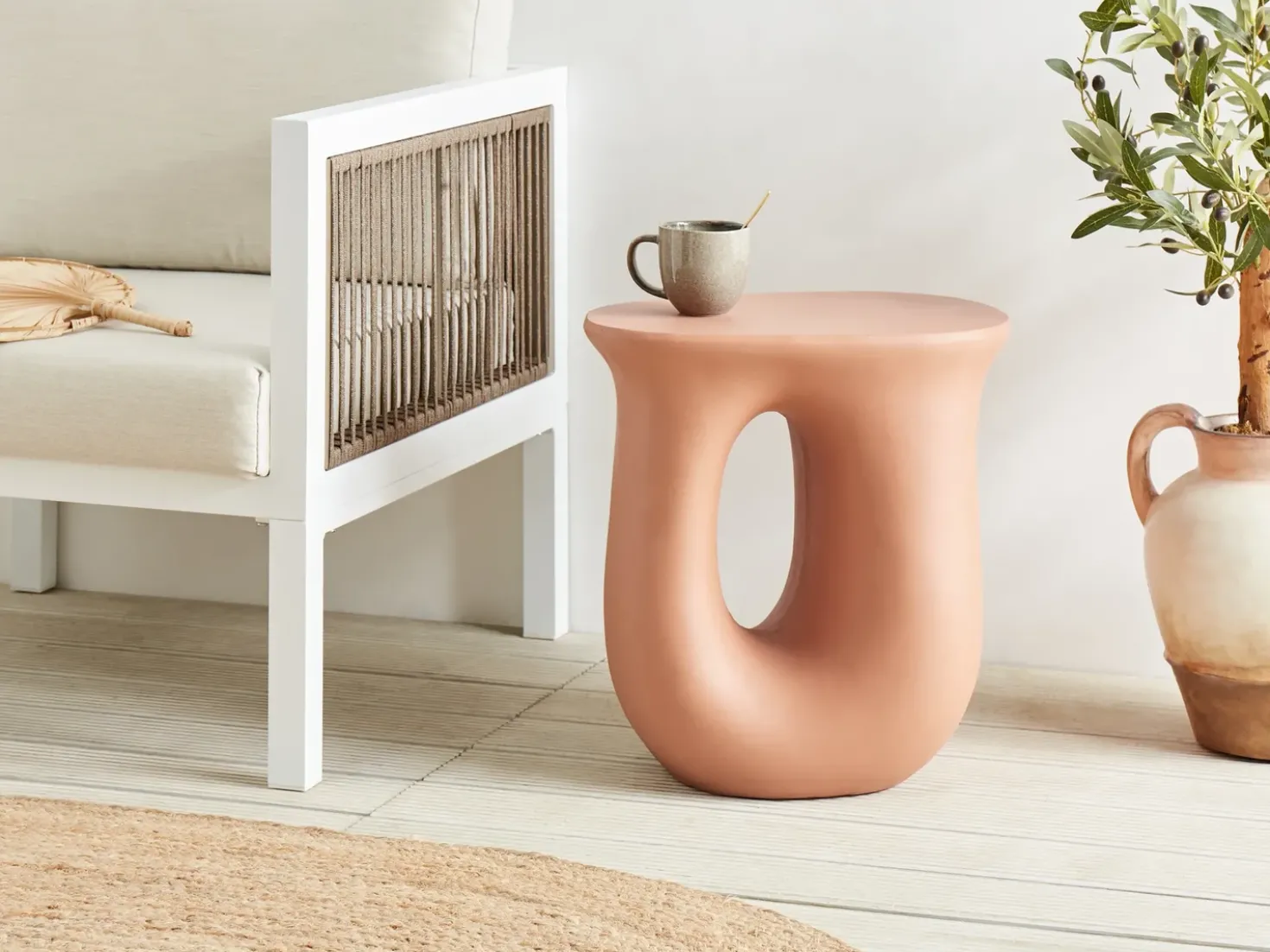 Tavolino IDRO 42 cm 28 cm Arancione