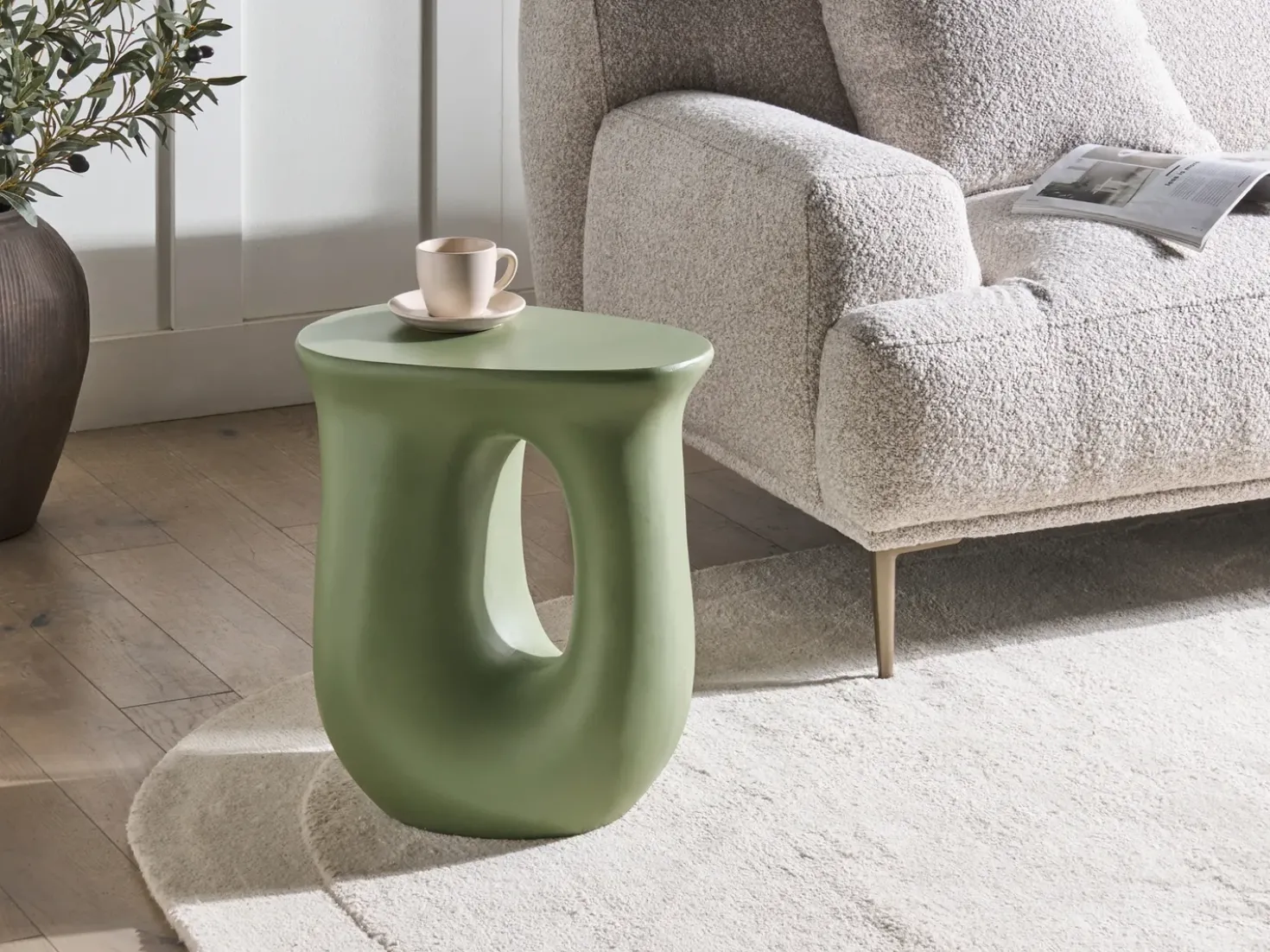 Tavolino IDRO 42 cm 28 cm Verde chiaro