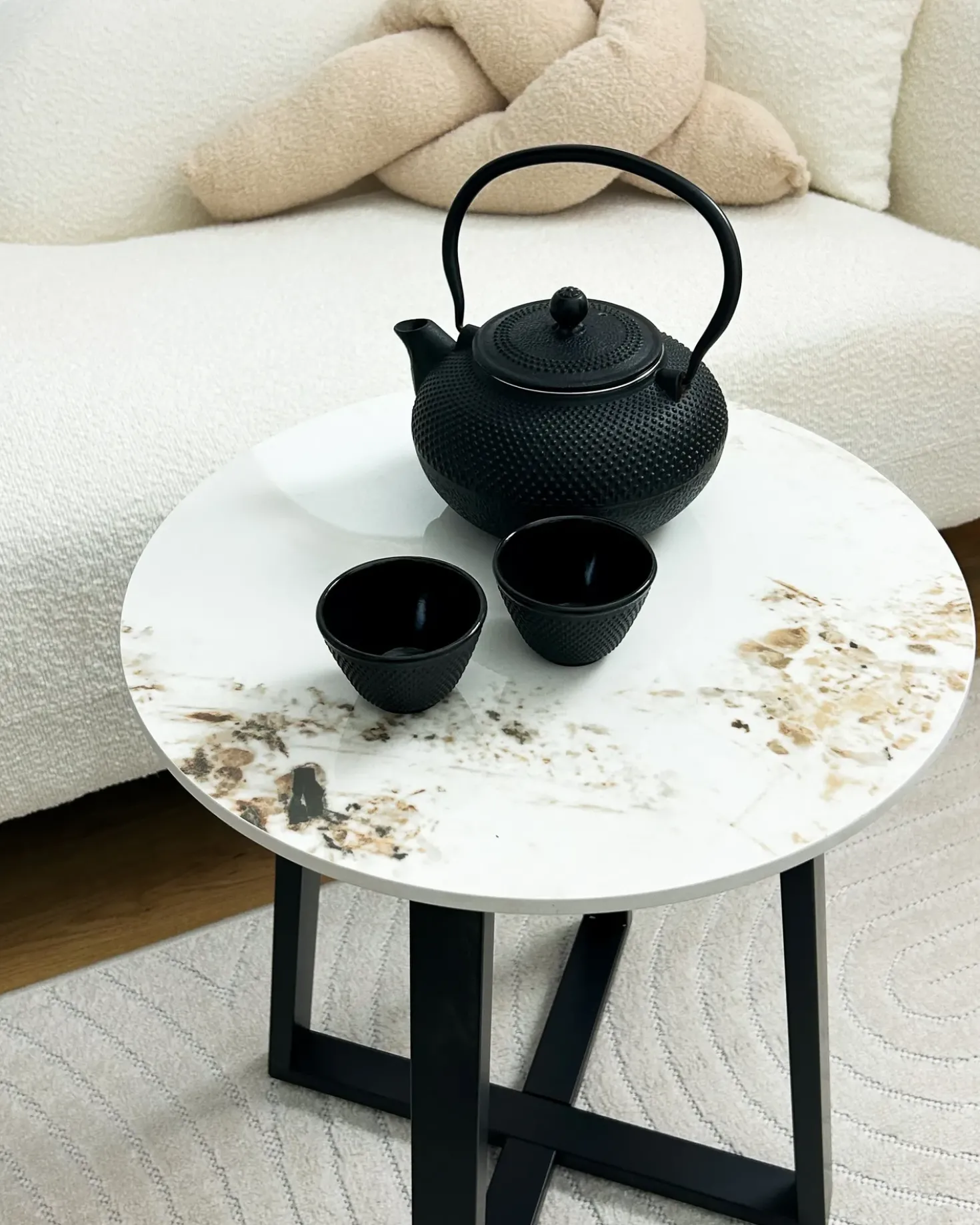 Tavolino IVINS Ceramica Nero