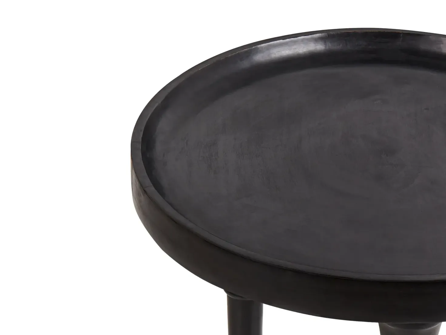 Tavolino LEETON Legno di mango Nero