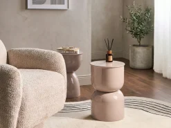Tavolino LETTA Metallo Beige chiaro