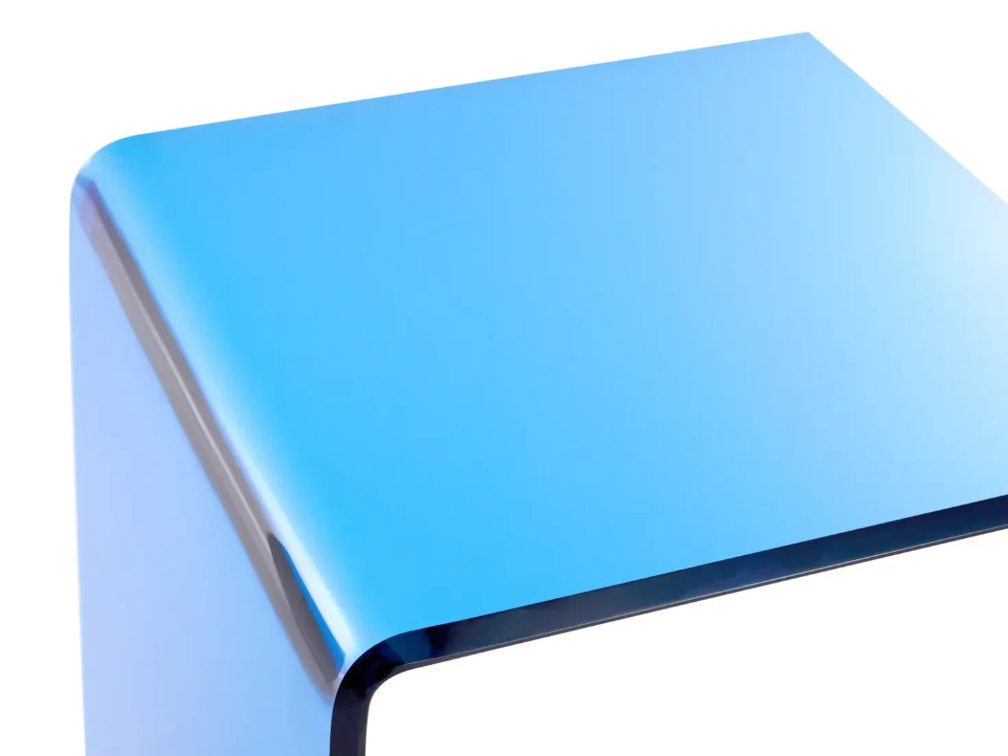 Tavolino LOURDES Vetro temperato Blu