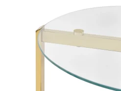 Tavolino LOVELL Vetro temperato Oro