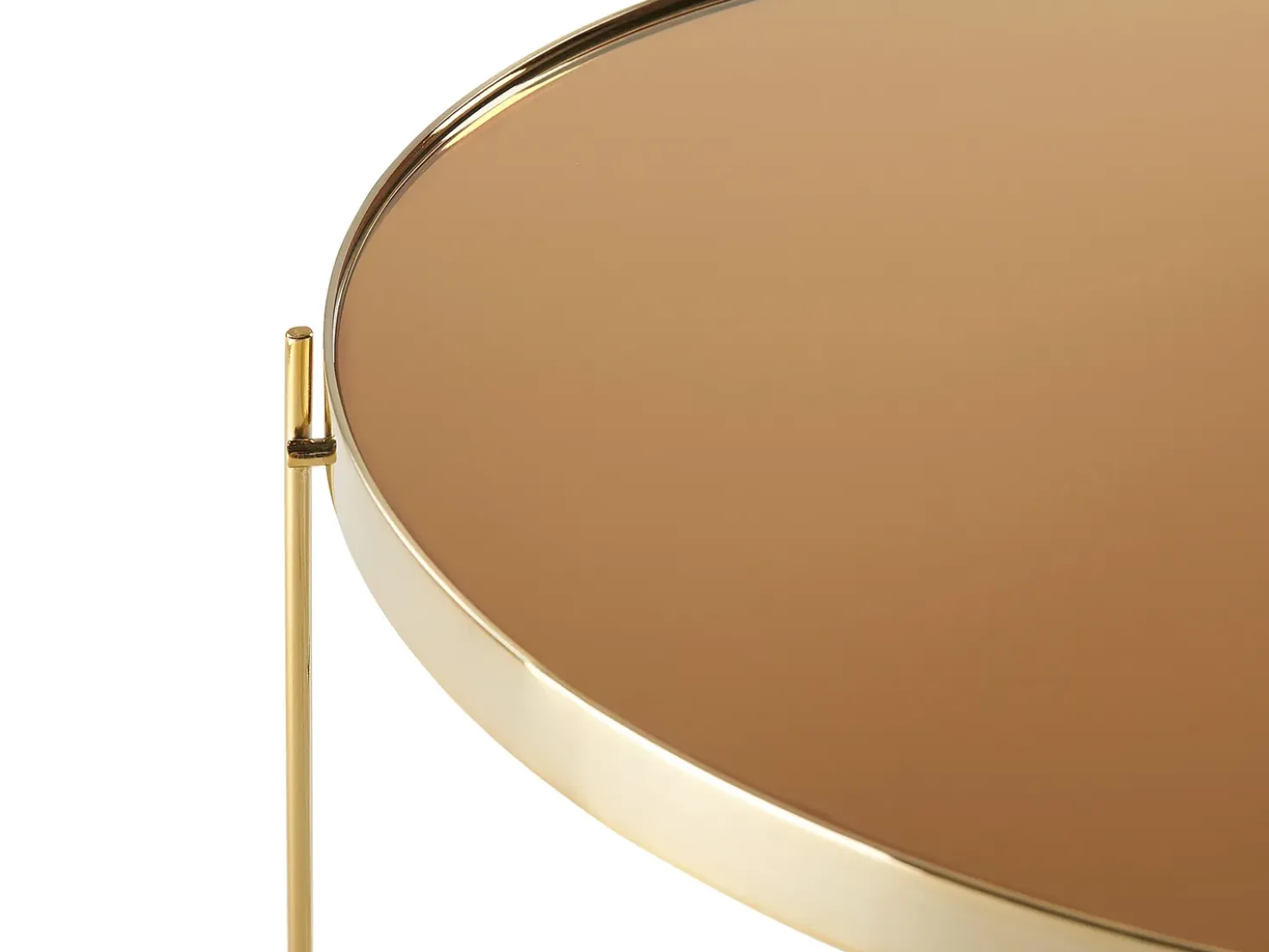Tavolino LUCEA Vetro temperato Oro