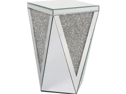 Tavolino LUXEY Vetro Argento specchiato