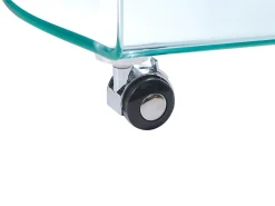 Tavolino MINTO Vetro temperato Trasparente con ruote