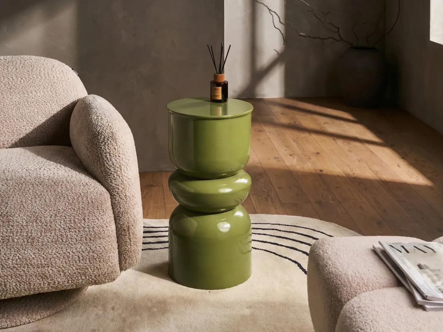 Tavolino PAGE Metallo Verde oliva