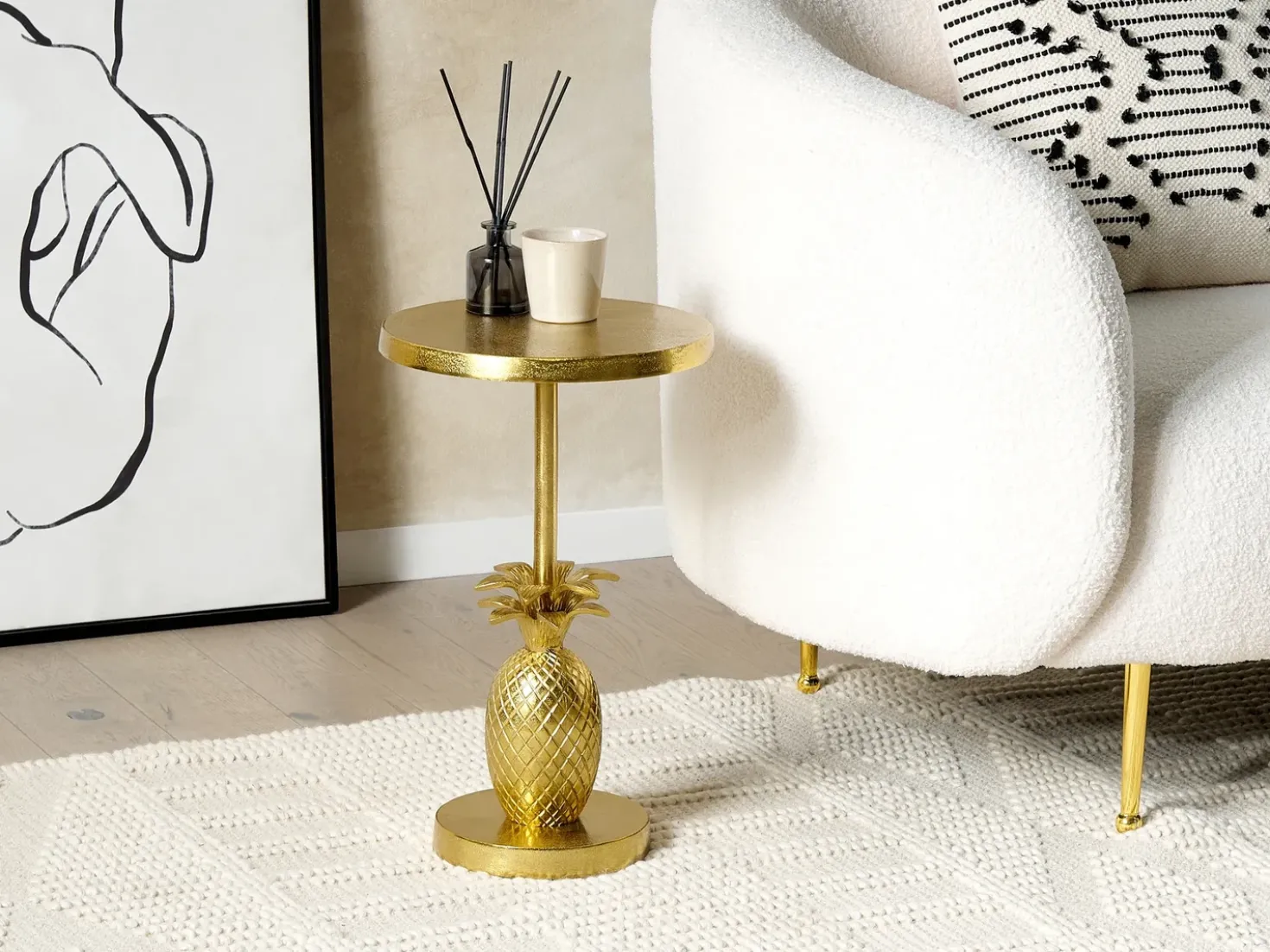 Tavolino PANNOUVRE Metallo Oro
