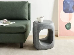 Tavolino PELMO 33 cm 33 cm Effetto marmo Grigio