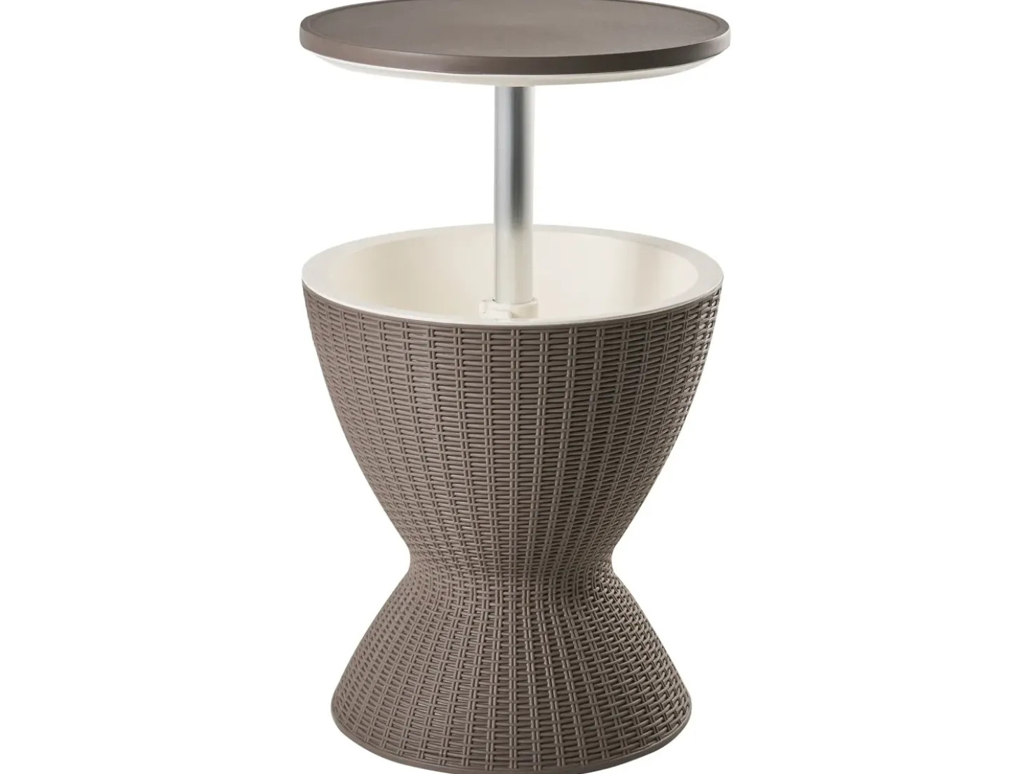Tavolino portaghiaccio AISA 49 cm 49 cm Simil legno Marrone
