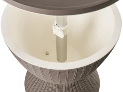 Tavolino portaghiaccio AISA 49 cm 49 cm Simil legno Marrone