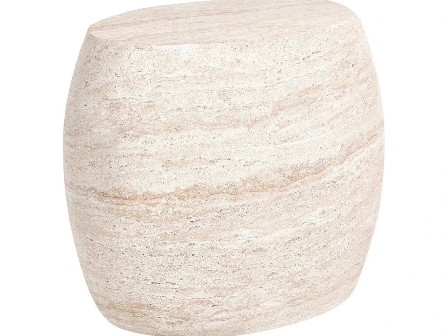 Tavolino RICADI 40 cm 58 cm Effetto travertino