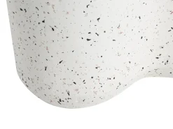 Tavolino TELLARO 32 cm 37 cm Effetto terrazzo Terrazzo Bianco