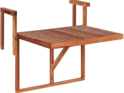 Tavolo da balcone UDINE 70 cm 69 cm Legno d'acacia Marrone