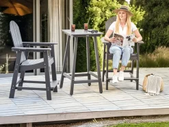 Tavolo da bar da giardino ADIRONDACK 60 cm 59 cm Materiale sintetico Grigio scuro