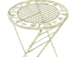 Tavolo da bar da giardino BIVIO 60 cm 60 cm Metallo Verde chiaro