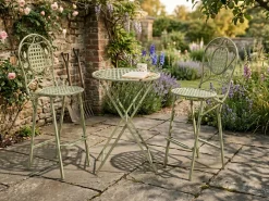 Tavolo da bar da giardino BIVIO 60 cm 60 cm Metallo Verde chiaro