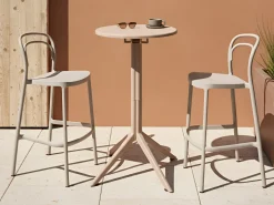Tavolo da bar da giardino LEGRENA 60 cm 60 cm Beige