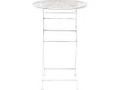 Tavolo da bar da giardino TRIESTE 60 cm 60 cm Metallo Beige chiaro