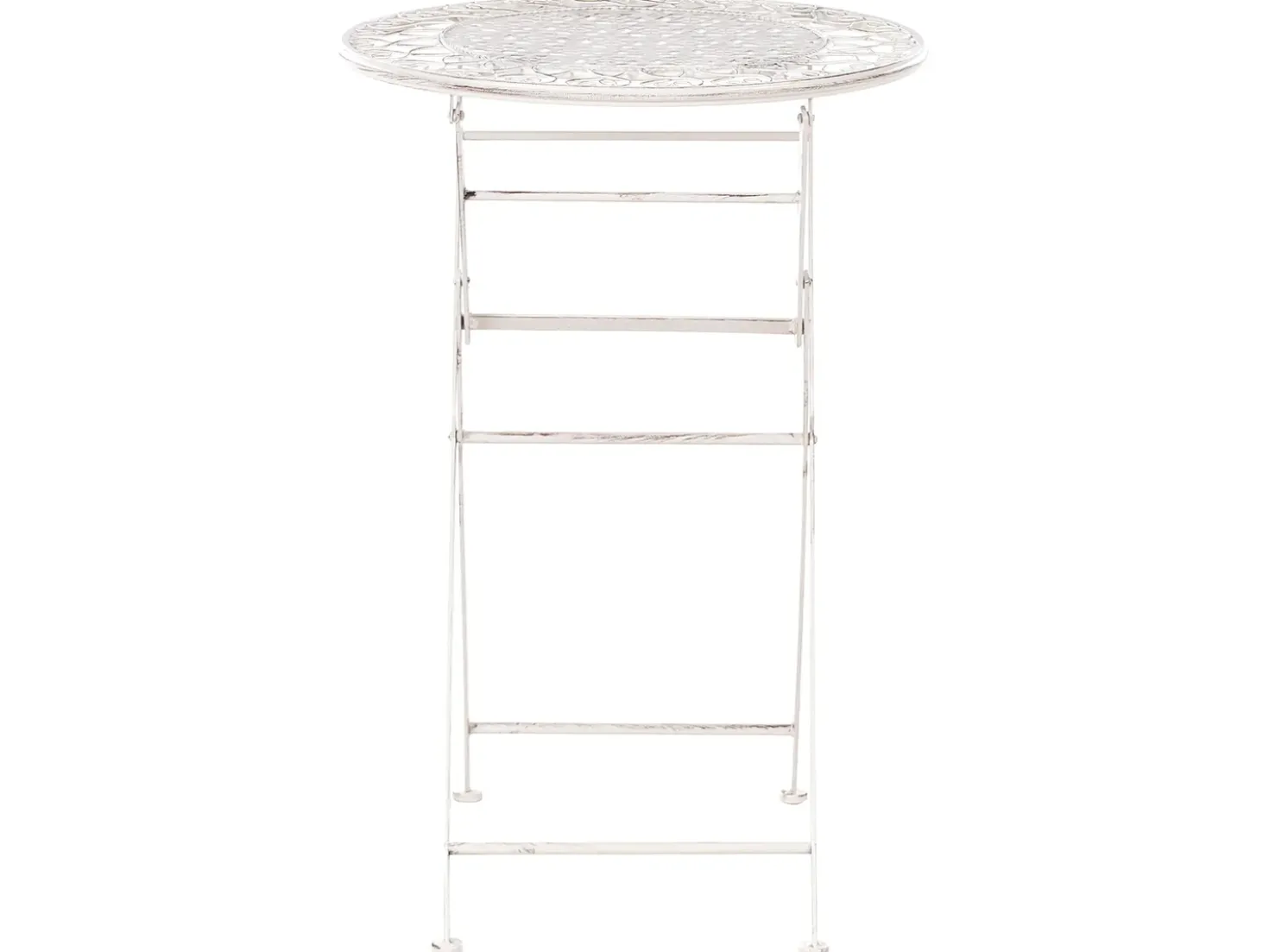 Tavolo da bar da giardino TRIESTE 60 cm 60 cm Metallo Beige chiaro