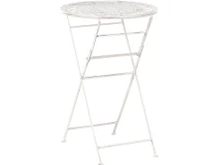 Tavolo da bar da giardino TRIESTE 60 cm 60 cm Metallo Beige chiaro