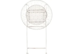 Tavolo da bar da giardino TRIESTE 60 cm 60 cm Metallo Beige chiaro