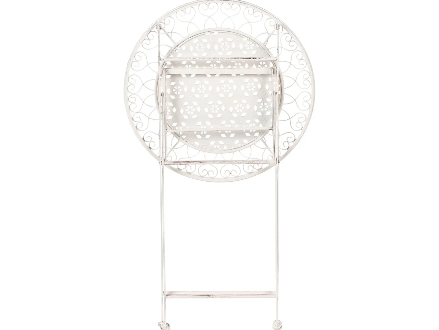 Tavolo da bar da giardino TRIESTE 60 cm 60 cm Metallo Beige chiaro