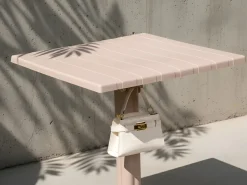 Tavolo da bar da giardino LEMNOS 60 cm 60 cm Beige