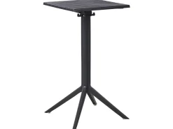 Tavolo da bar da giardino LEMNOS 60 cm 60 cm Nero