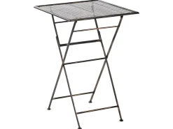 Tavolo da bar da giardino BORMIO 60 cm 60 cm Metallo Nero