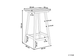 Tavolo da bar da giardino ADIRONDACK 60 cm 59 cm Materiale sintetico Blu