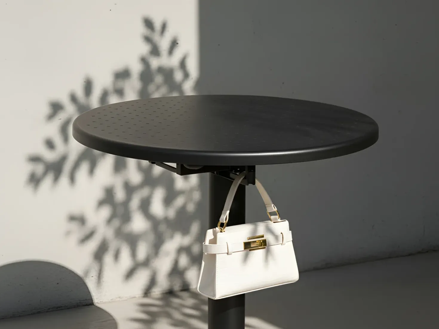 Tavolo da bar da giardino LEGRENA 60 cm 60 cm Nero